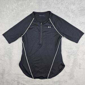 Under Armour Heat Gear Fitted Cycling Performance Shirt Womens Size Medium Black